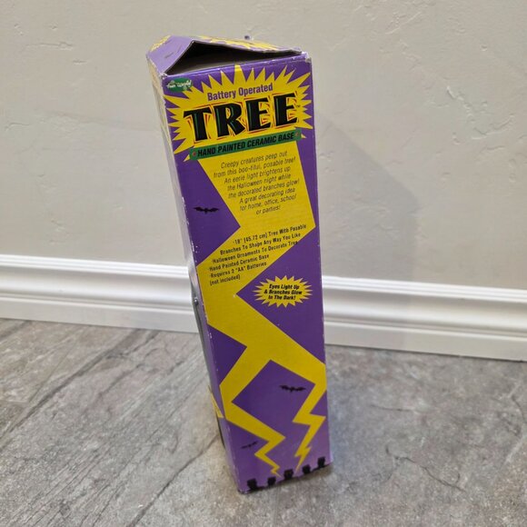 VTG Fun World Light Up Halloween Ceramic Haunted Tree Jack O’Lanterns Base - Picture 5 of 9